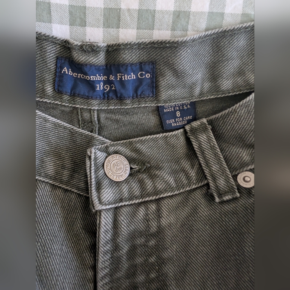 Vintage Y2K Abercrombie & Fitch 1892 Collection Olive Green Relaxed Fit Jeans